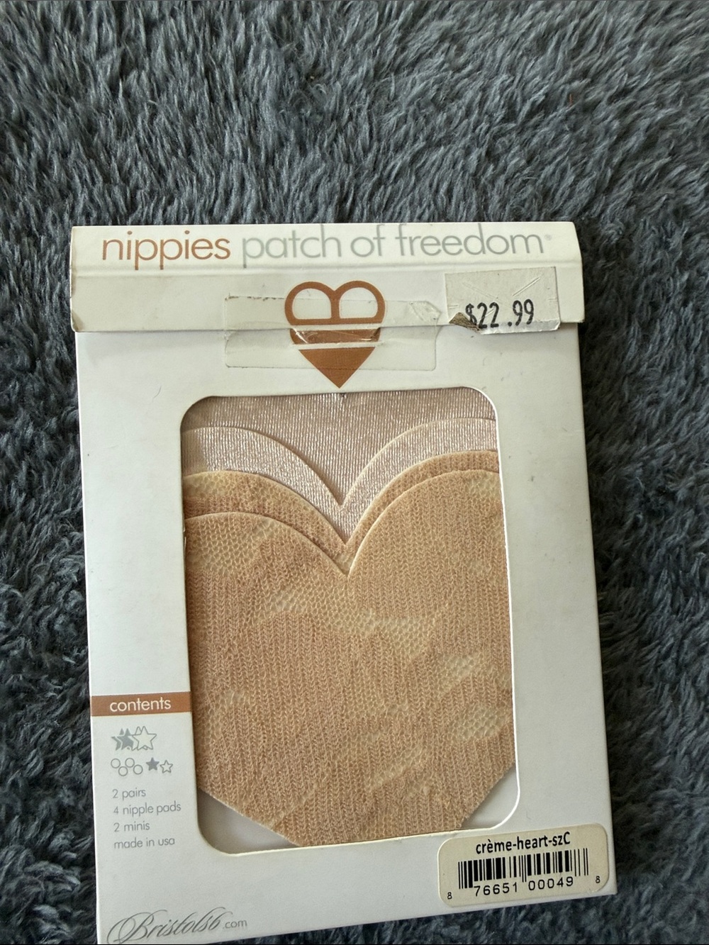 Nippies Patch of Freedom Adhesive Nipple Covers - Creme 2 Pairs